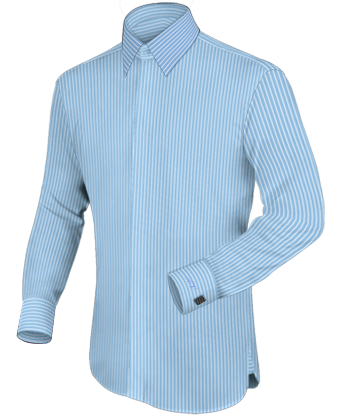 Chemise à Col Mandarin with French Collar 1 Button