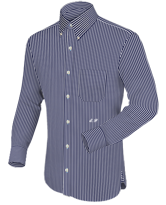 Chemise A Plastron Col Casse with Button Down