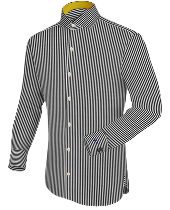 Chemise Blanche Habill�e with Italian Collar 1 Button
