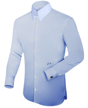 Chemise Blanche Bouton De Manchette with Tab