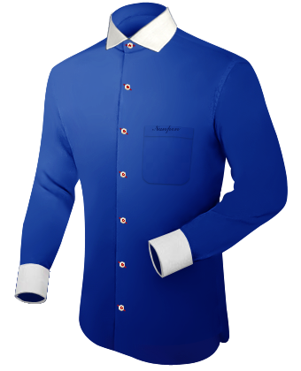 Chemise Blanche Oxford Col Boutonn� with Italian Collar 1 Button