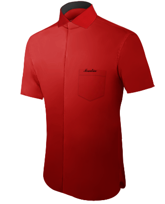 Chemise Blanche Tr�s Cintr�e Homme with Italian Collar 1 Button