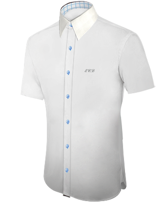 Chemise Brod�e with French Collar 1 Button