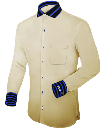 Chemise Cintr�e Manches Courtes with Italian Collar 1 Button