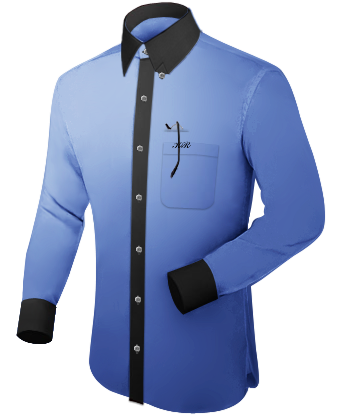 Fil à�fil Chemise with Hidden Button