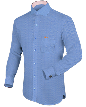 Chemise Bleu with French Collar 1 Button