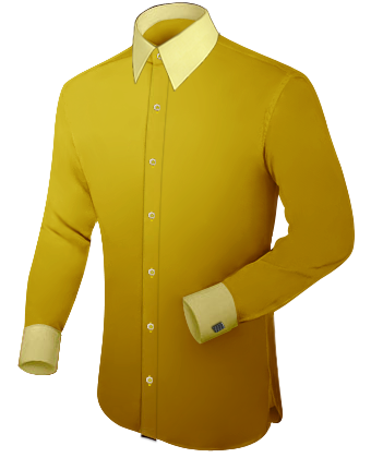 Chemise De Costume Plus Cravate Assortie with French Collar 1 Button