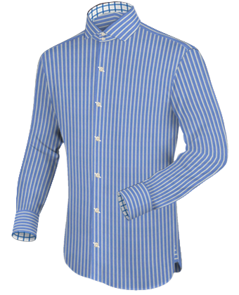 Chemise Coupe Droite Col Italien with Italian Collar 2 Button