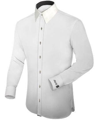 Chemise De Couleur Rose with French Collar 1 Button
