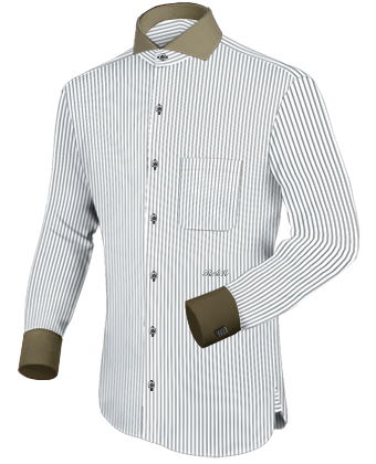Chemise De La Marine Pour Homme with Cut Away 1 Button