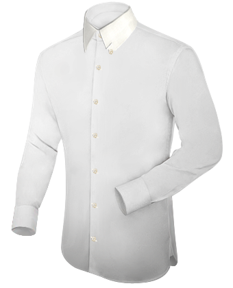 Chemise Fashion Col Inverse with Hidden Button