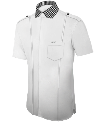 Chemise Fashion Manches Courtes with Modern Collar