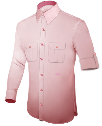 Chemise Fashion Rouge with French Collar 1 Button