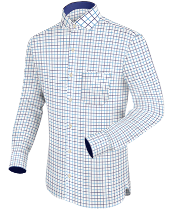 Chemise Grande Taille De Marque Homme with Italian Collar 1 Button