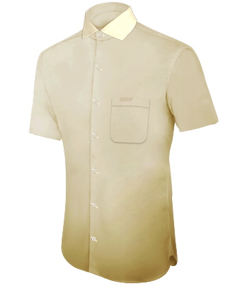Chemise Grise with Italian Collar 1 Button