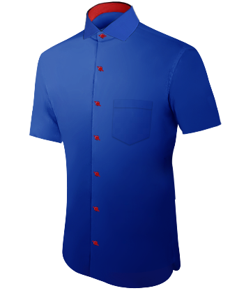 Chemise Grise Taille 45 46 with Italian Collar 1 Button