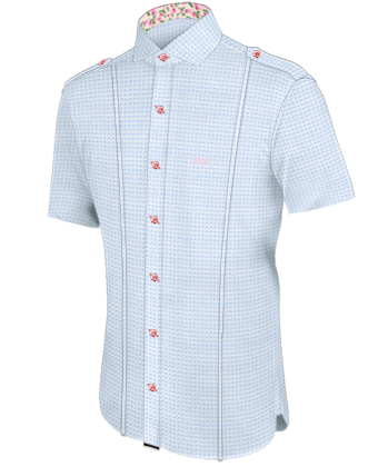 Chemise Homme Bleu P�trole with Italian Collar 1 Button