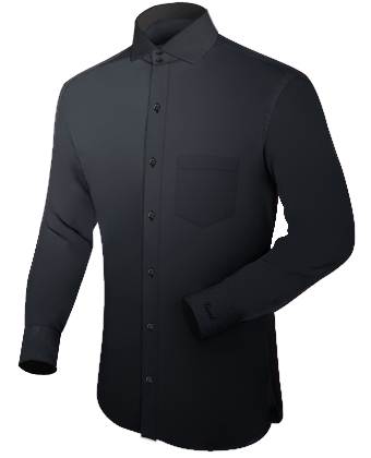 Chemise Homme Brod�e Coton with Italian Collar 2 Button