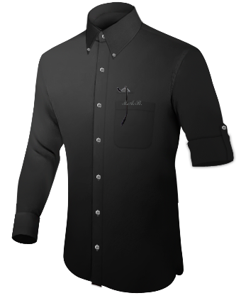 Chemise Homme Col De Couleur with Button Down