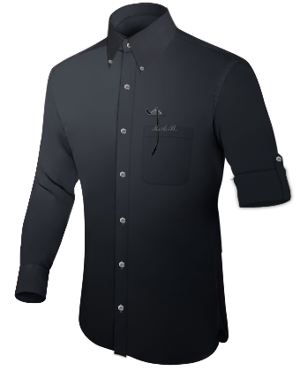 Chemise Homme Col Haut with Button Down