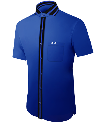 Chemise Manches Courtes Coupe Ajustee with Cut Away 1 Button