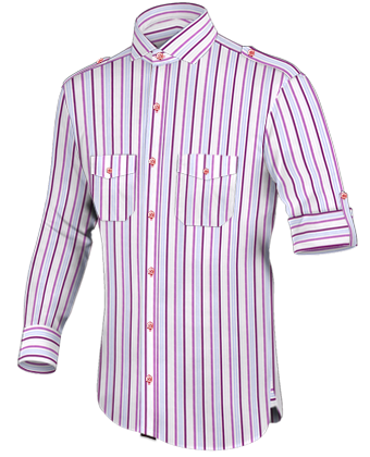 Chemise Parme Homme with Italian Collar 1 Button