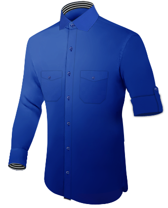 Chemise Pas Chere with Modern Collar