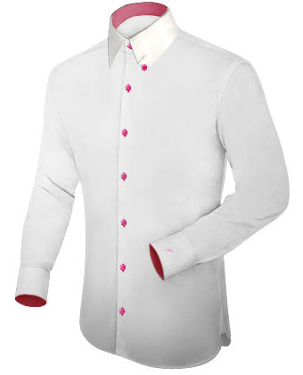 Chemise Rose Fashion Homme with Hidden Button