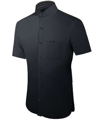 Chemise Rouge Grande Taille with Italian Collar 2 Button