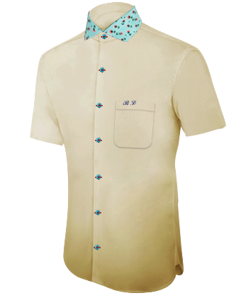 Chemise Rouge Taille 2 with Italian Collar 1 Button