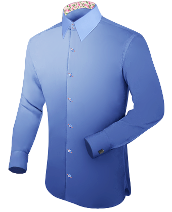 Chemise Satin Grande Taille Homme with French Collar 2 Button