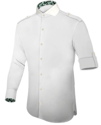 Chemise Sur Mesure Coupe Ajustee with Cut Away 1 Button
