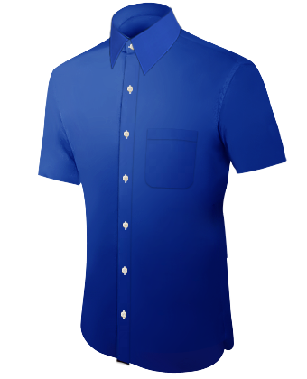 Chemise Turquoise Homme with French Collar 1 Button