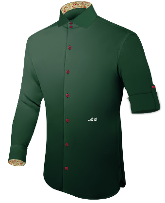 Chemise Vintage Homme époque with Italian Collar 2 Button