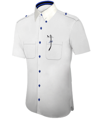 Chemise Violet Fonc� with Hidden Button
