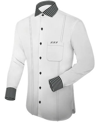 Chemises Avec Des Poches with Italian Collar 1 Button