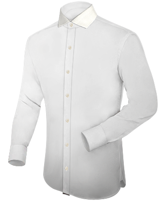 Chemises Homme Jaune De Classe with Italian Collar 1 Button