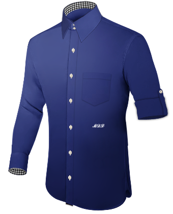 Chemises Hommes Pas Cheres Paris with French Collar 2 Button