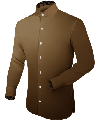 Chemises Hommes Poignets Mousquetaires with Italian Collar 1 Button