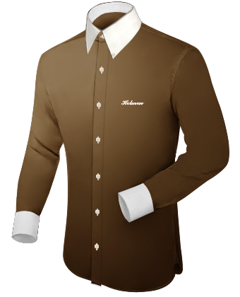 Chemises Western Brod�e Homme Rouge with Button Down