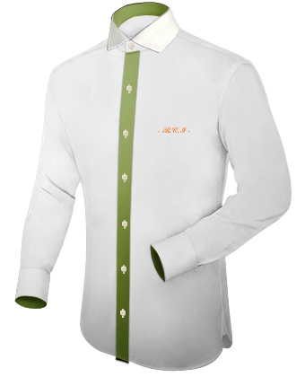Discount Chemise Poignets Mousquetaires with Italian Collar 1 Button