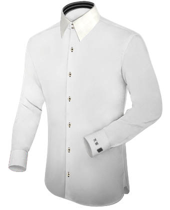 Grande Taille Chemise Homme Paris with French Collar 2 Button