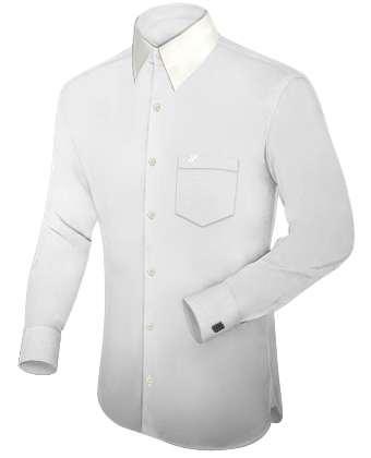 Chemise Sur Mesure Discount with French Collar 1 Button