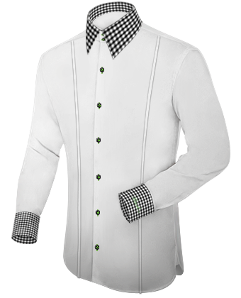 Tissu Pour Chemise with French Collar 2 Button