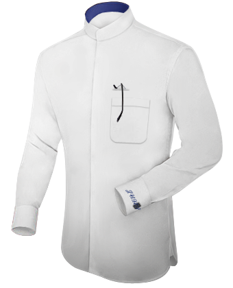 Chemise Homme A Carreaux with Italian Collar 2 Button