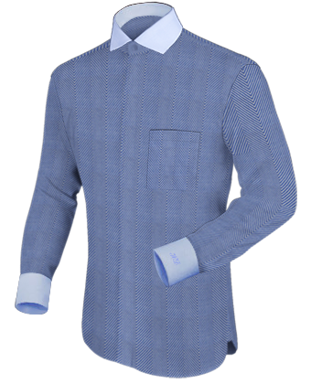 Chemise Blanche with Italian Collar 1 Button