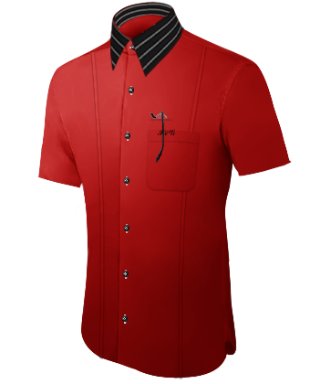 Chemise Pour Homme with Italian Collar 1 Button