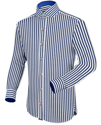 Custom Made Shirt with Italian Collar 1 Button