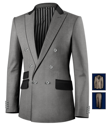 Gilet Costume Dor� with 6 Buttons, Double Breasted (1 To Close)