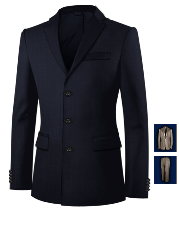 Costume Sur Mesure Mutzig with 3 Buttons, Single Breasted